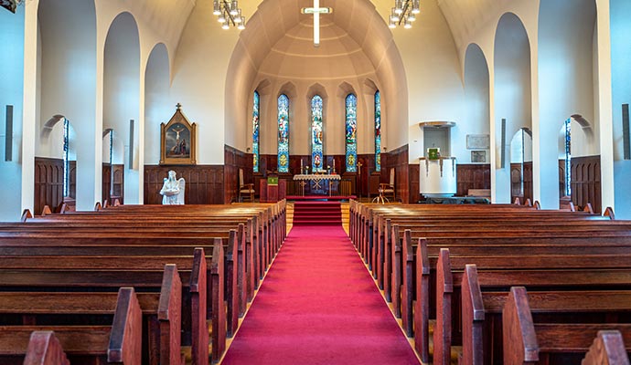 Painted church interior