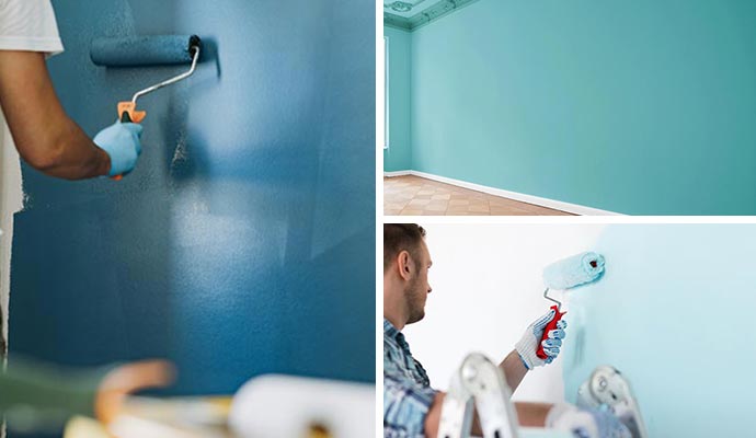 Collage of gloss, matte and eggshell finishes