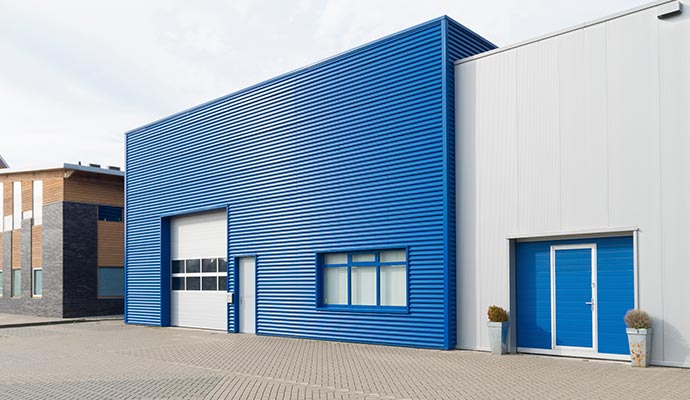 Painted warehouse