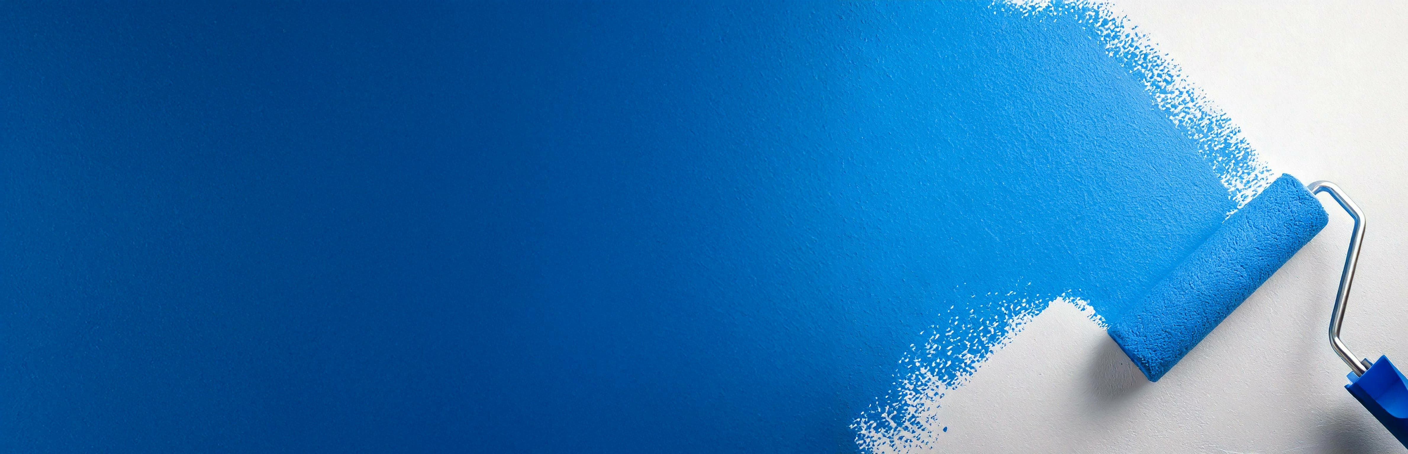 blue paint on the wall