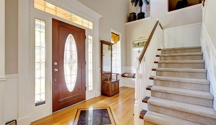 Colorful entryway of a house