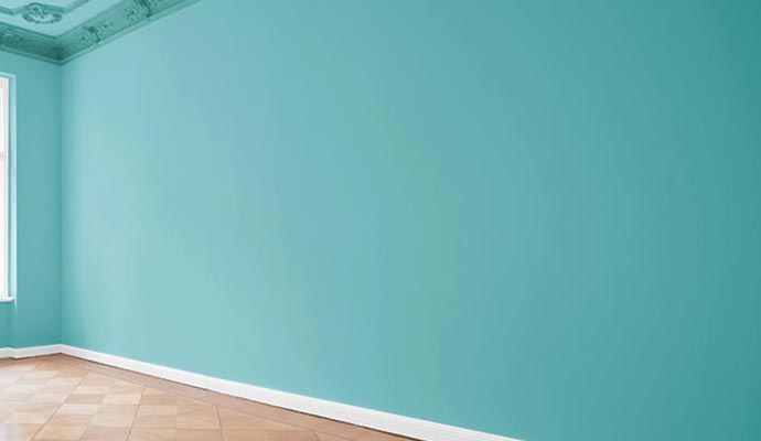 Matte-finished painted wall Interior wall coated with a matte paint finish for a sleek look