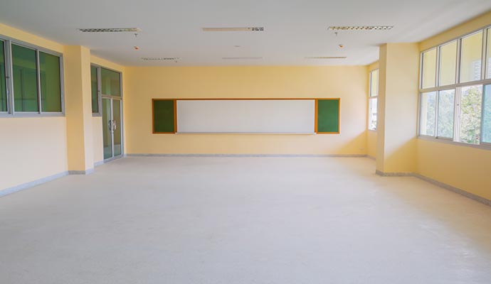 Newly renovated classroom
