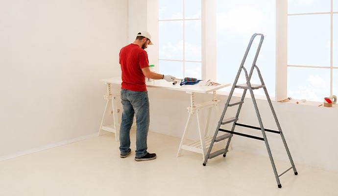 Dining room painting in progress