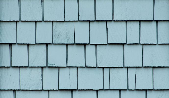Painted cedar shingles
