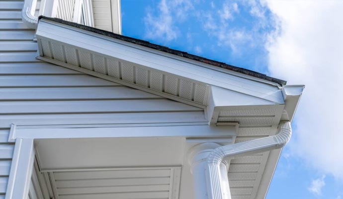 Painted fascia and eaves