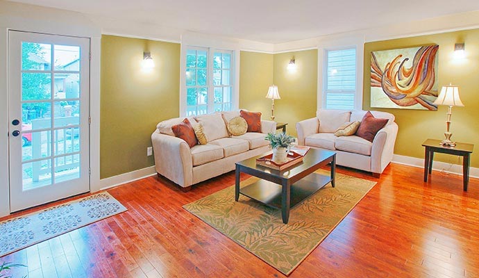 Modern colorful living room