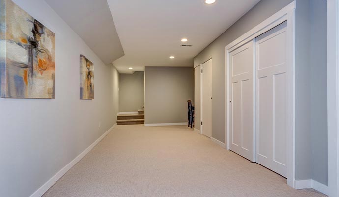 Painted hallway interior