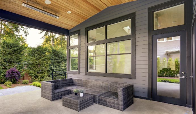 Painted patio door