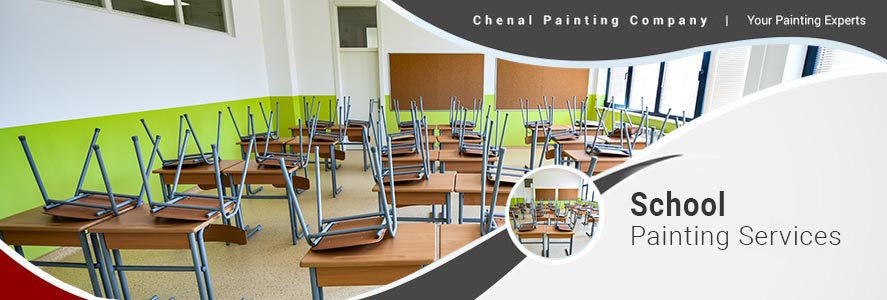 professional painting for schools empty classroom