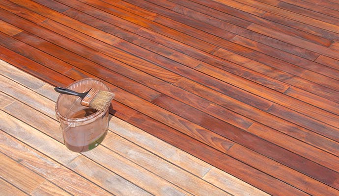 Wooden deck finishing